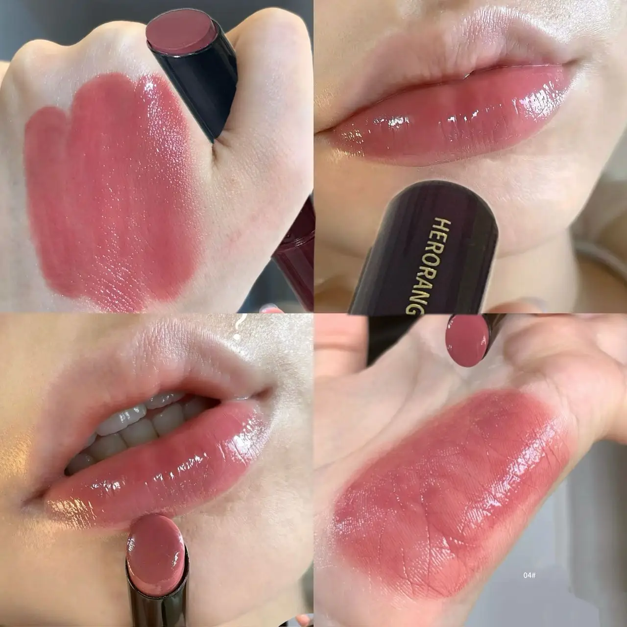 Rossetto effetto specchio con marmellata di biancospino, lucidalabbra a lunga durata, illuminante, idratante, tinta labbra nude marrone effetto gelatina