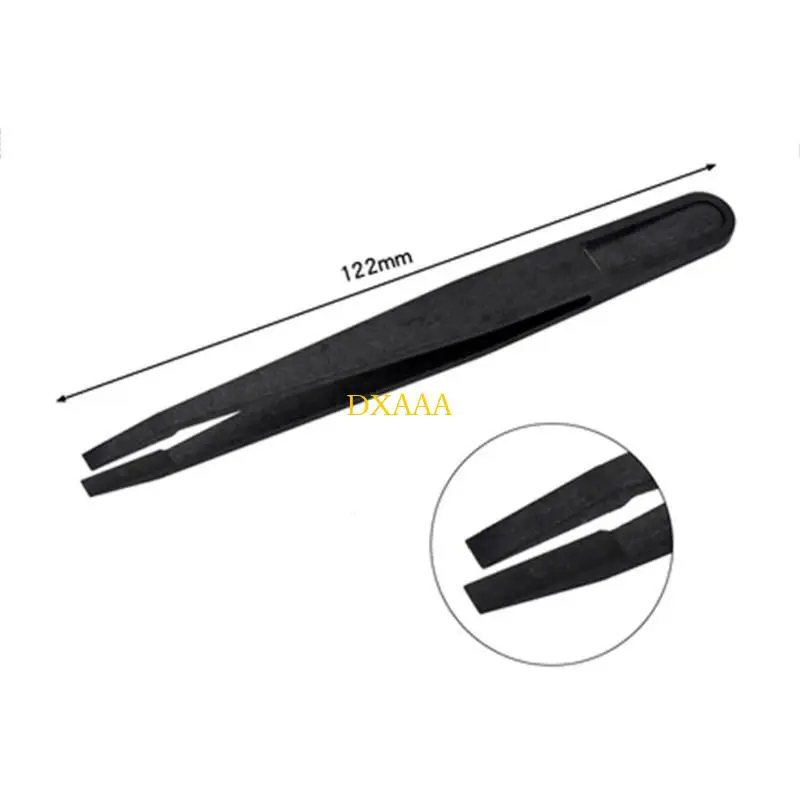 DXAA Anti-static DIY Crafts Hand Clip Needle Nose Pointed Curved Flat Tip Tweezers Set Art DIY Picking Tools