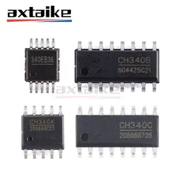 10PCS CH340 CH340B CH340C CH340G SOP-16 CH340N SOP8 CH340E MSOP10 CH340K ESOP10 CH340T SSOP20 SMD IC USB To Serial Port Chip