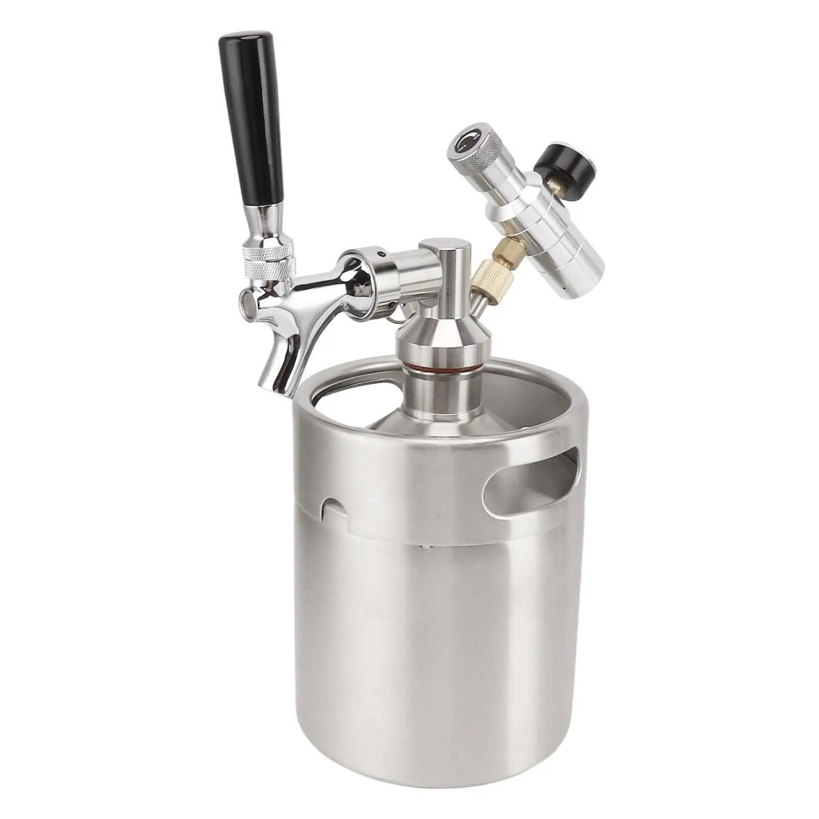 

2L Mini Keg Growler Stainless Steel Beer Dispenser 150PSI Pressurized For homebrew System