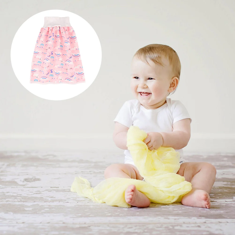 

1 pc Waterproof Nappy Pants Leakproof High Waist Training Pants Pure Cotton Diaper Skirts Machine Washable Foldable Easy