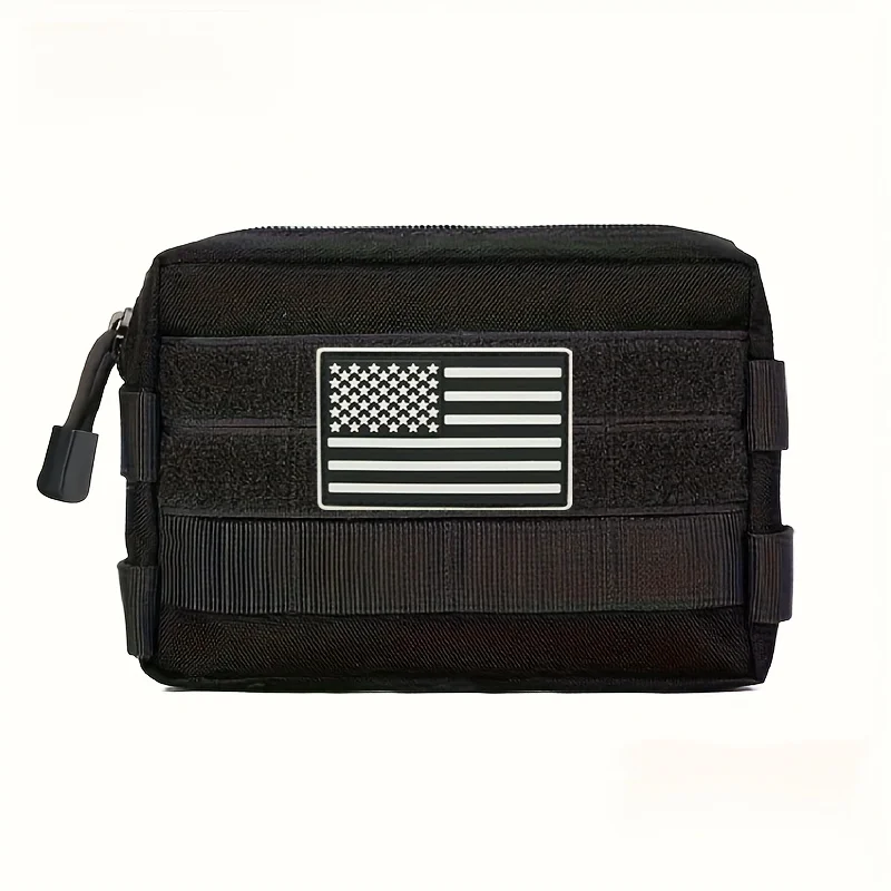 

Уличная поясная сумка MOLLE для практичного инструмента EDC | Холщовая поясная сумка с гладкой молнией, сумка-подставка для телефона, универсальный стиль