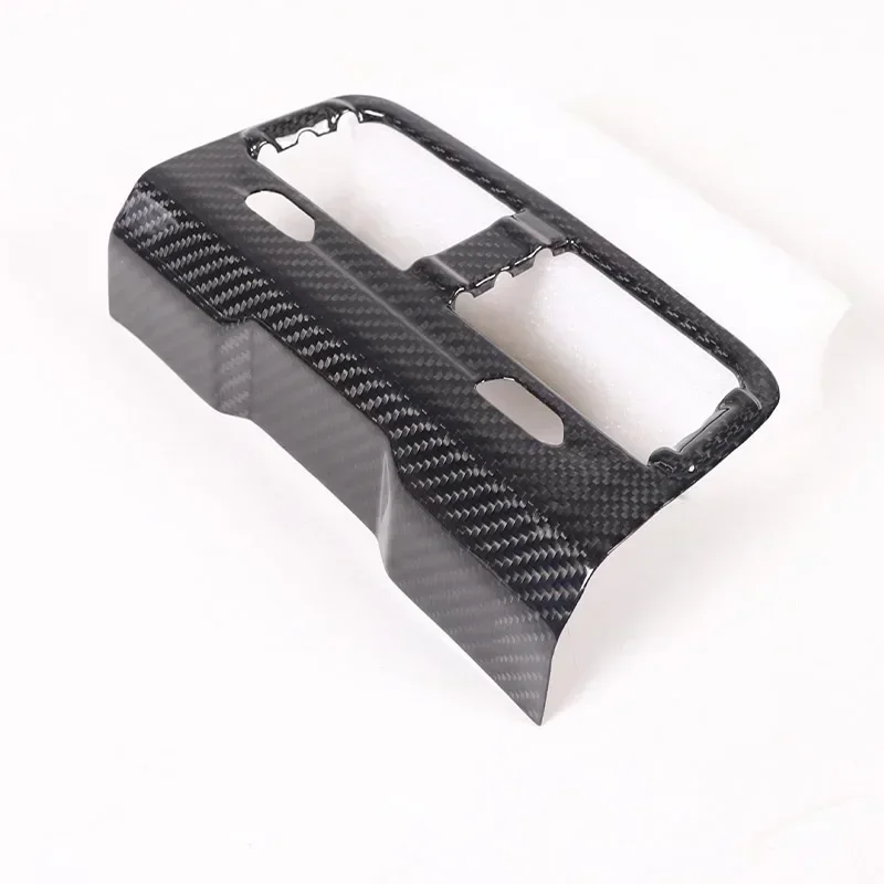 For BMW 5 Series G60 2024 Real Carbon Fiber Car Rear Air Conditioning Outlet Vent Frame Trim Cover Car Interior Accessories