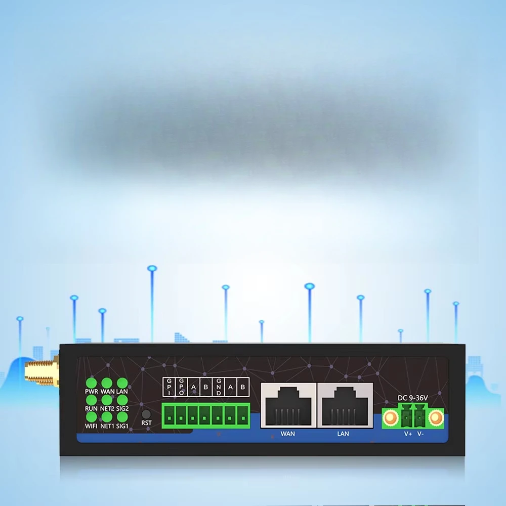 Industrial Node-RED Edge Gateway Router with RS485 RS232 Serial Port for Remote PLC Programming and OEM Customization