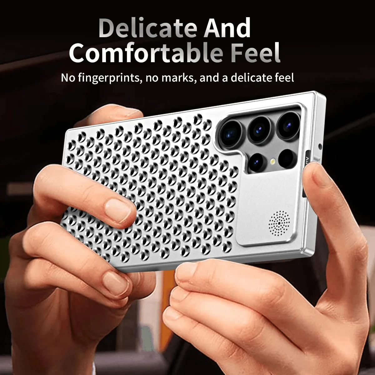 Luxurious Cooling Aromatherapy Men's Armor Aluminum Metal Back Case For Samsung Galaxy S22 S23 S24 Ultra Cover