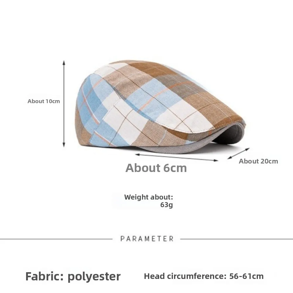 جديد ربيع الخريف القبعات قبعة البريطانية الرجعية رقيقة تصميم عادي قبعة ورأى القبعات الملونة منقوشة الفنية إلى الأمام قبعة للرجال والنساء #5