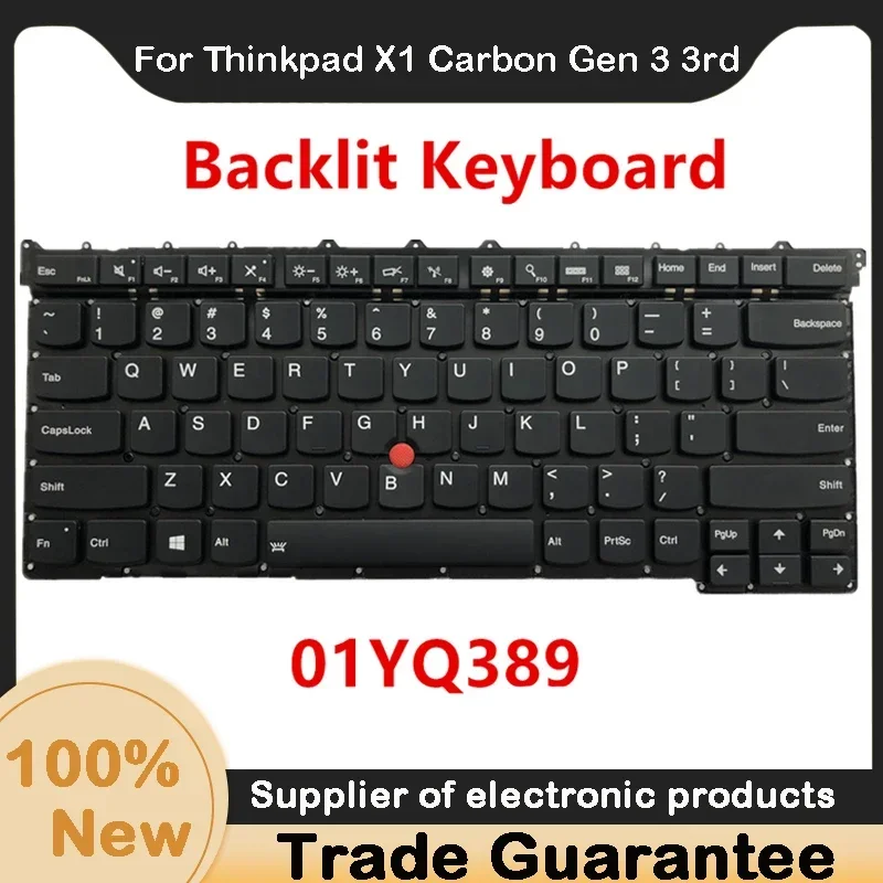 

Новинка для Lenovo Thinkpad X1 Carbon Gen 3 3rd 2015, английская американская клавиатура с подсветкой 01YQ389 1YQ389