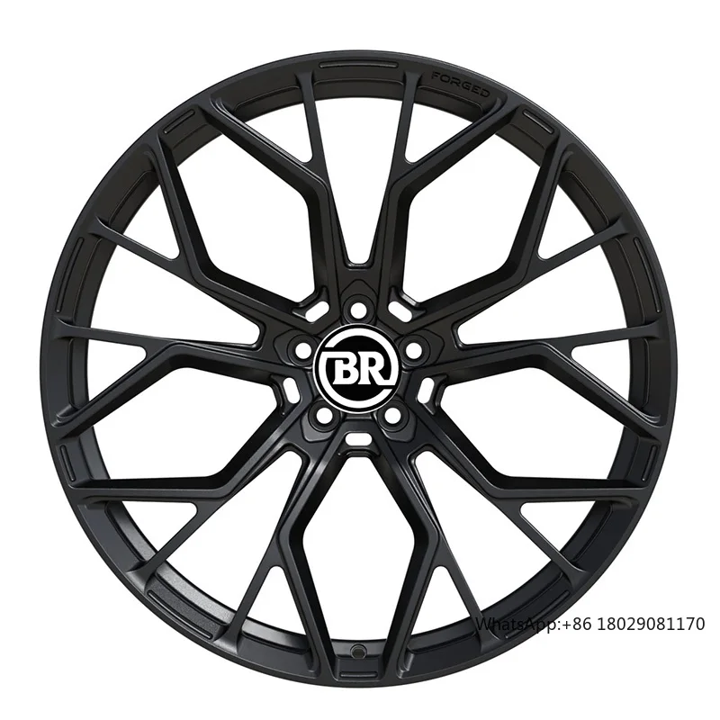 

Borui Customizable 5x112 Forged Alloy Racing Car Wheels 18 19 20 Inch Black Multi-Spoke Hollow Design Lightweight
