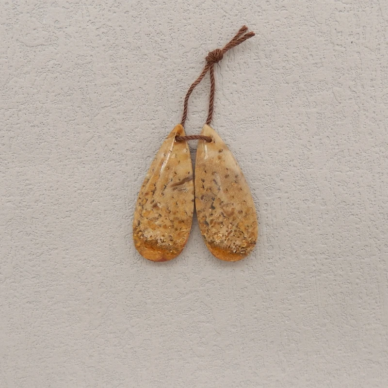 

Женские серьги-капли из натуральной яшмы Chohua, бусины, модные ювелирные изделия, серьги, аксессуар 32x13x4 мм, 4,6 г