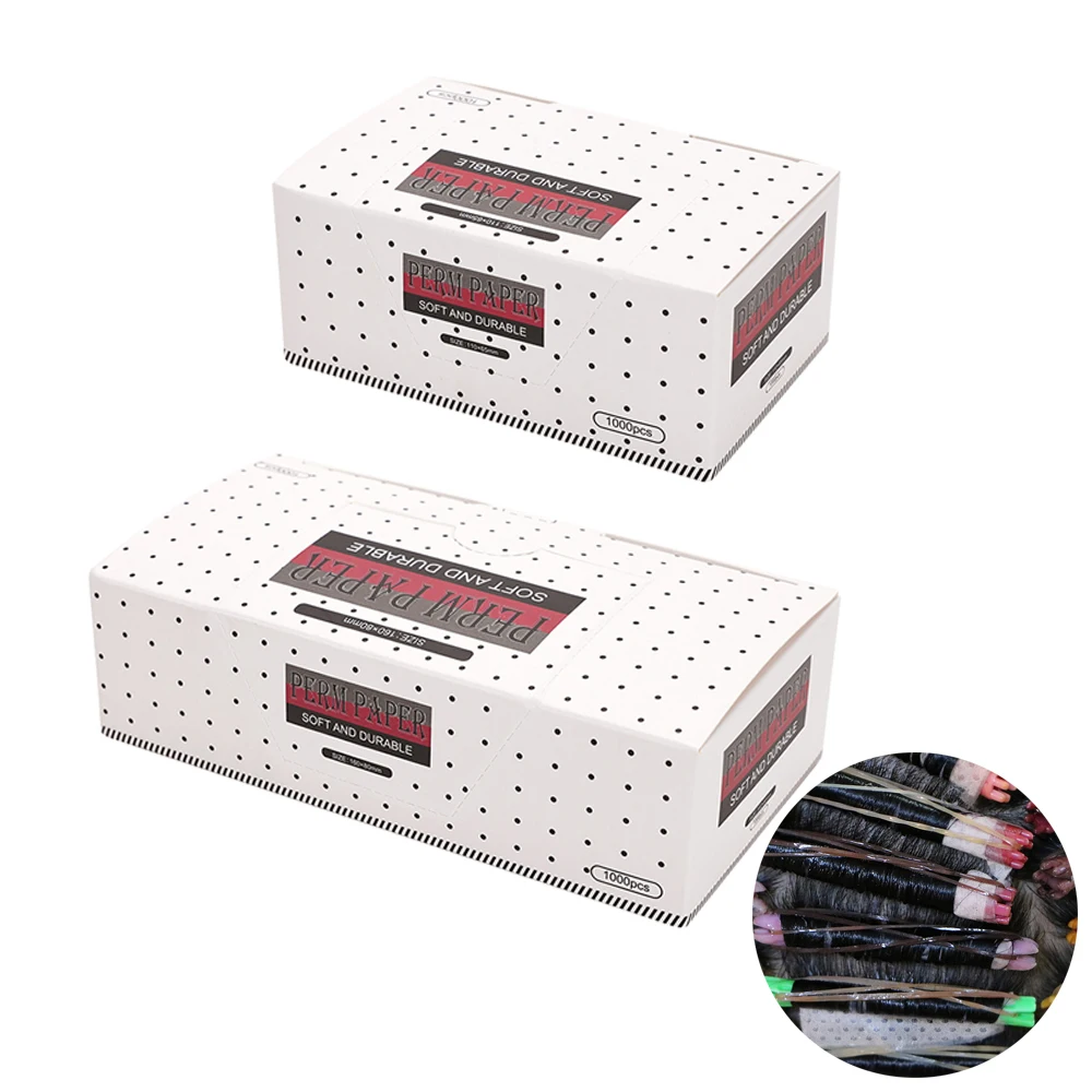 1000 Sheets Disposable Hair Perming Paper, Temperature Resistant Salon Curler Paper, Anti-Slip Paper for Bleaching & Perms