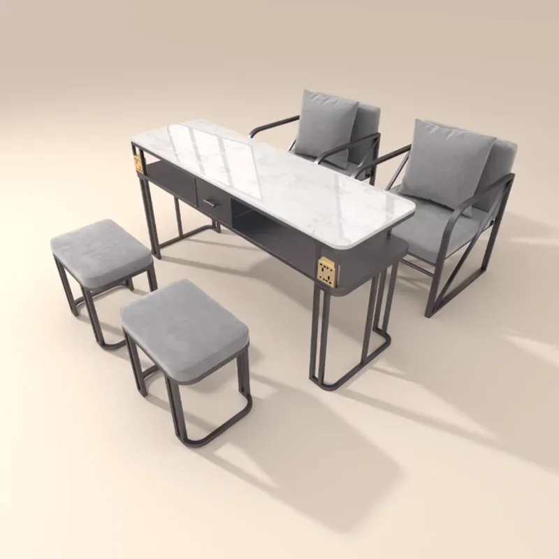 

Supplies Marble Nail Desk Organizer Designer Nail Desk Cosmetic Station Mesa Individual Scrivania Per Unghie Unique Furniture