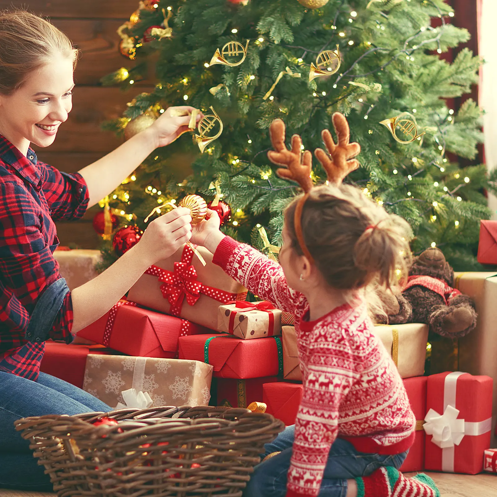 12 Piezas de Adornos Musicales - Musical Instrument Xmas Ornaments reseña y precio