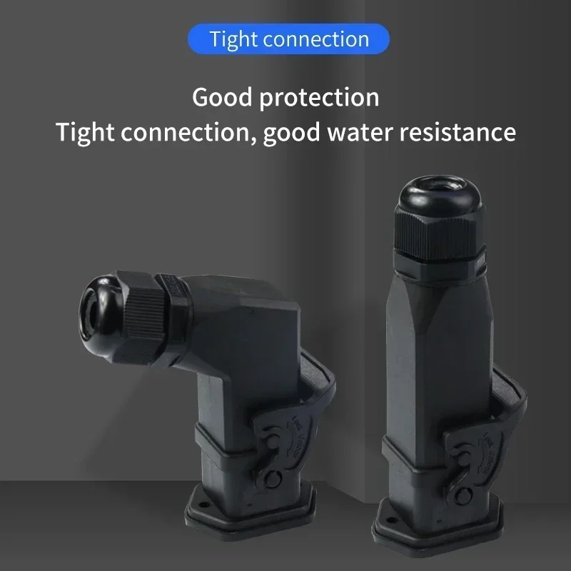 Heavy duty connector HDC-HA 4 (3+1)/ 5(4+1)/6(5+1)/8(7+1) core aviation  electrical cabinet plug socket M20 (plastic case)