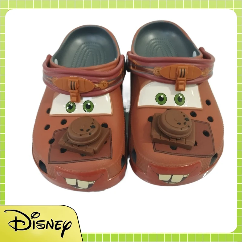 

Disney Cartoon Mater Slippers Cars Shoes Outdoor Sandals Cute Figurine Anime Characters Desk Decoration Ornament Eva Shoes Gift