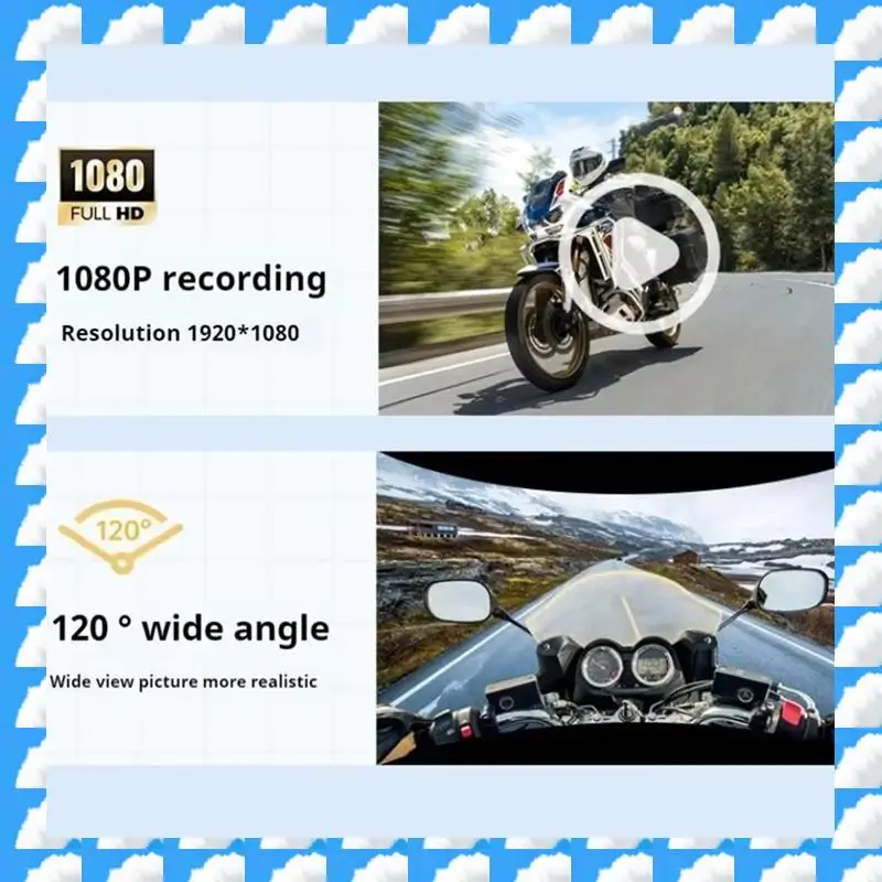 ONGE Waterproof And Noise Reduction 4K HD Shooting All-In-One Motorcycle Intercom Helmet Bluetooth Headset Dash Cam
