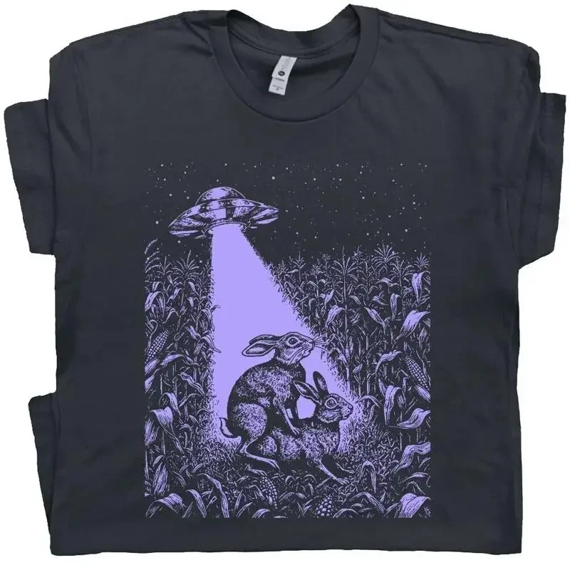Ufo Rabbit T Shirt Funny Alien Offensive For Abduction
