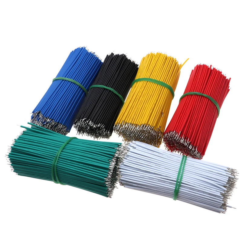 120PCS/set 24AWG Tin-Plated Breadboard PCB Solder Cable 24AWG 8cm Fly Jumper Wire Tin Conductor Wires 1007-24AWG Connector Wire