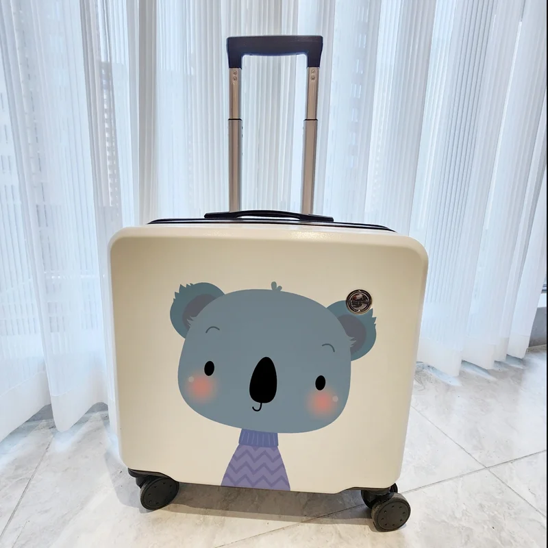 Children's trolley box Girl Boy Cute animal cartoon student small suitcase Male 18 "cardan wheel boarding luggage