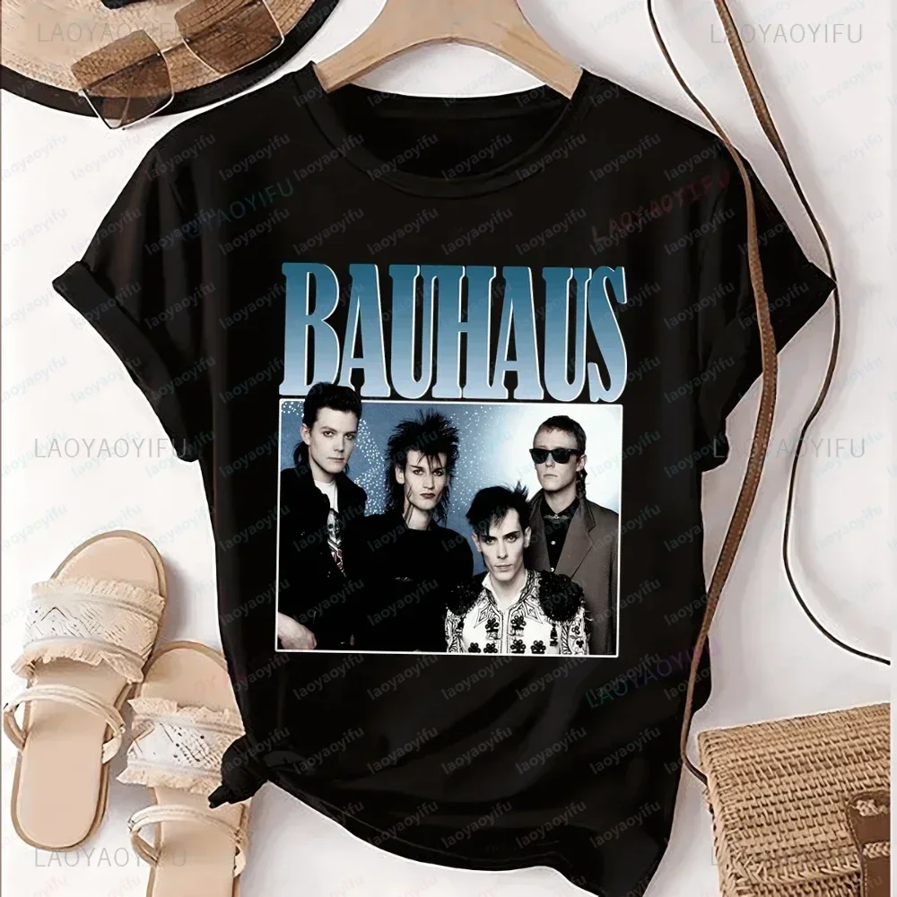 Vintage Bag House T-shirt Post Punk Goth Rock Crew-neck Print T-shirt Fashion Casual Short Sleeve Plus Size Unisex T-shirt