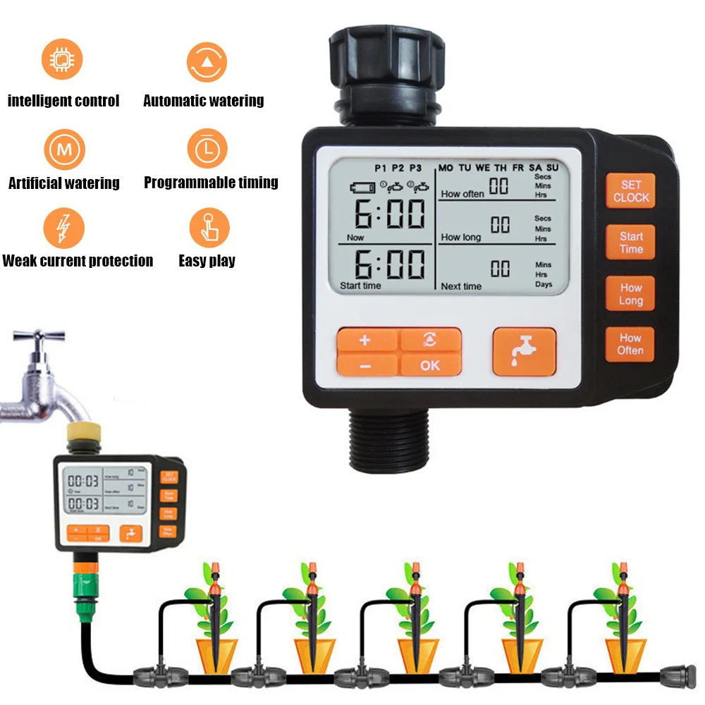 

1PC Garden Electronic Water Timer High Auality Outdoor Waterproof Automatic On Off Programmable Controller Irrigation