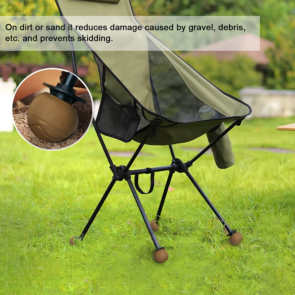 4pcs Outdoor Chair Anti Sinking Ball Folding Chair Accessories Camping Camping Equipment Moon Chair Universal Base New