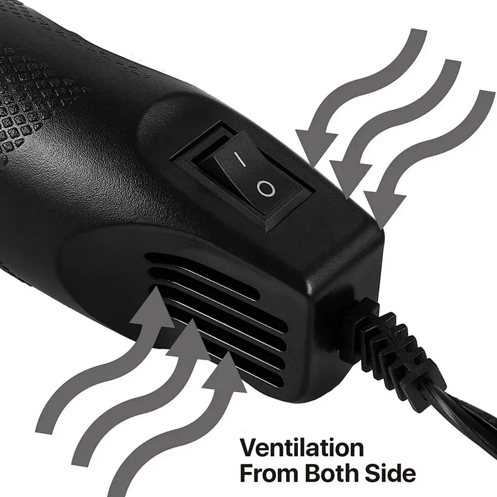 Pistola de aire caliente con enchufe estadounidense, Kit de tubería termorretráctil 2:1, cubierta de conexión de Cable retráctil, protección de