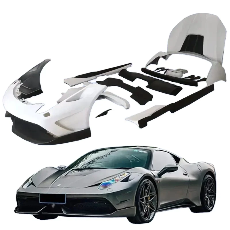 Body kit suitable for Fe rrari 458 modified mish large surround front and rear bar hood wheel eyebrow side skirt rear lip