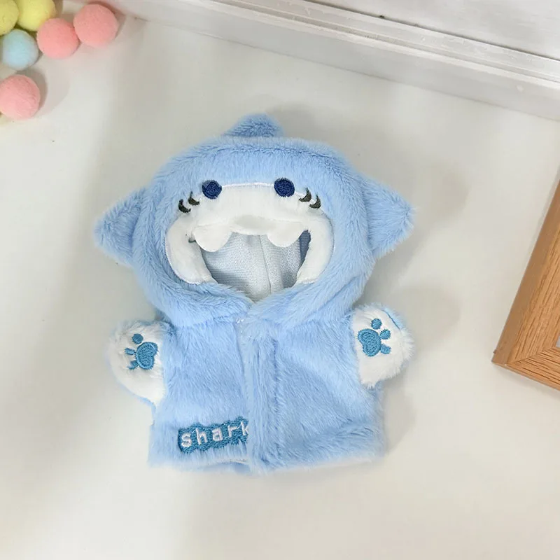 

17cm Labubu 1-3 Gen Doll Outfits | Soft & Cute Hooded Shark Outfit / Onesie Adorable | Clothes for Labubu Pendants Accessories