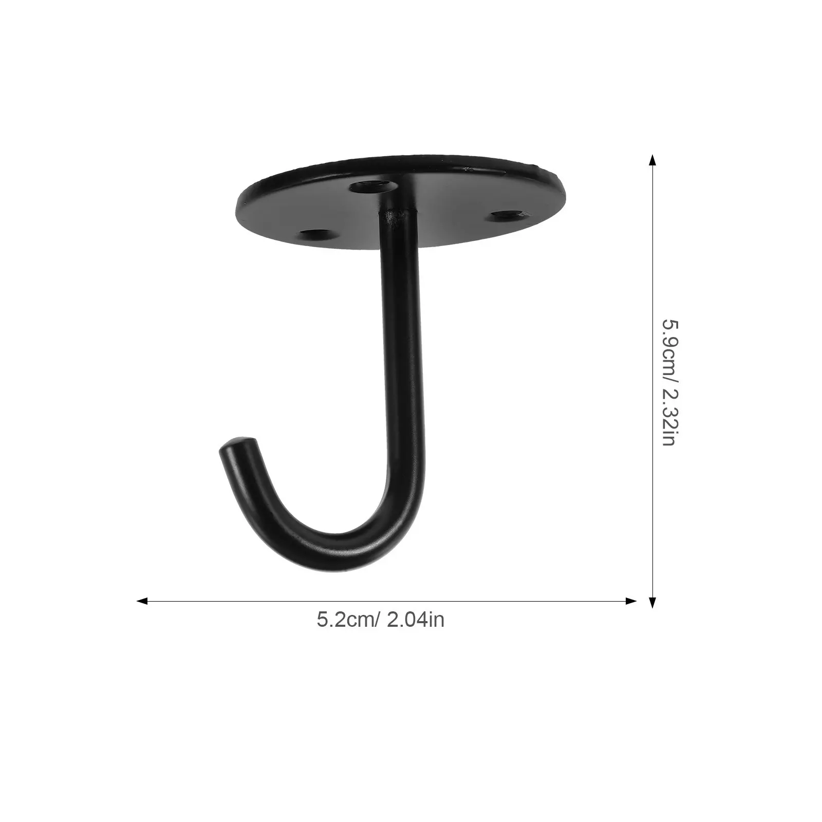 2Pcs Black Ceiling Hooks Heavy Duty Hanging Hooks for Wardrobe Closet Home Supplies Coat Hat Towel Organizer Ceiling Hook - view 3
