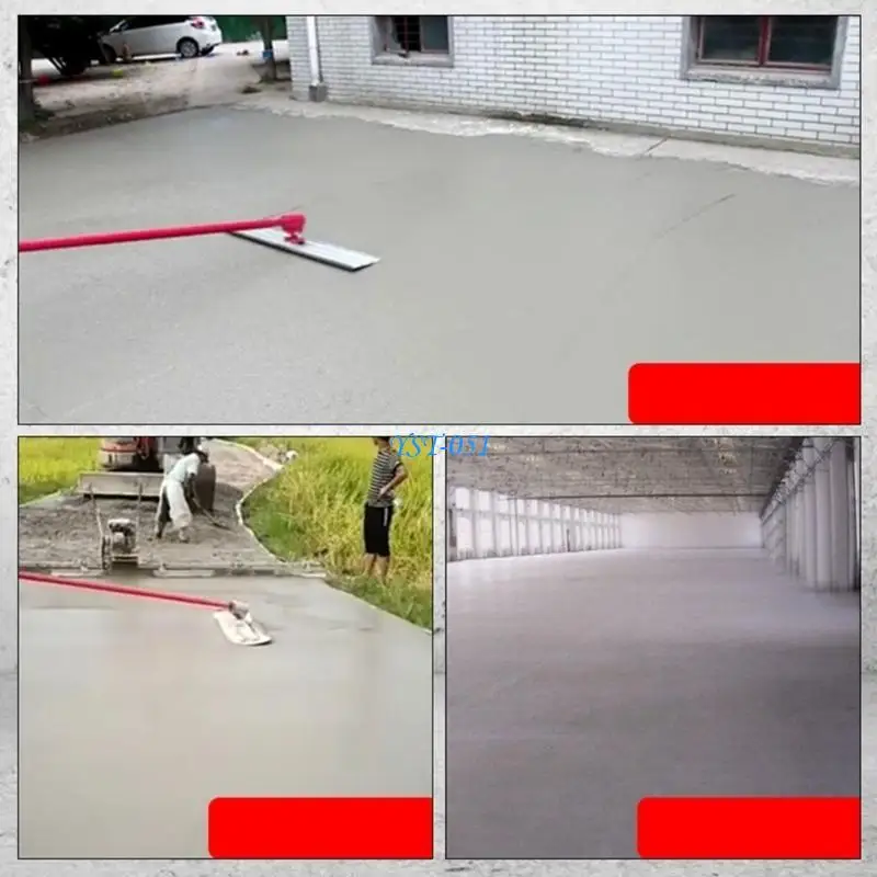 

E15A Concrete Leveling Trowel Lengthened Detachable Handle Manual Push-Pull Leveling Cement Road Leveling Trowel