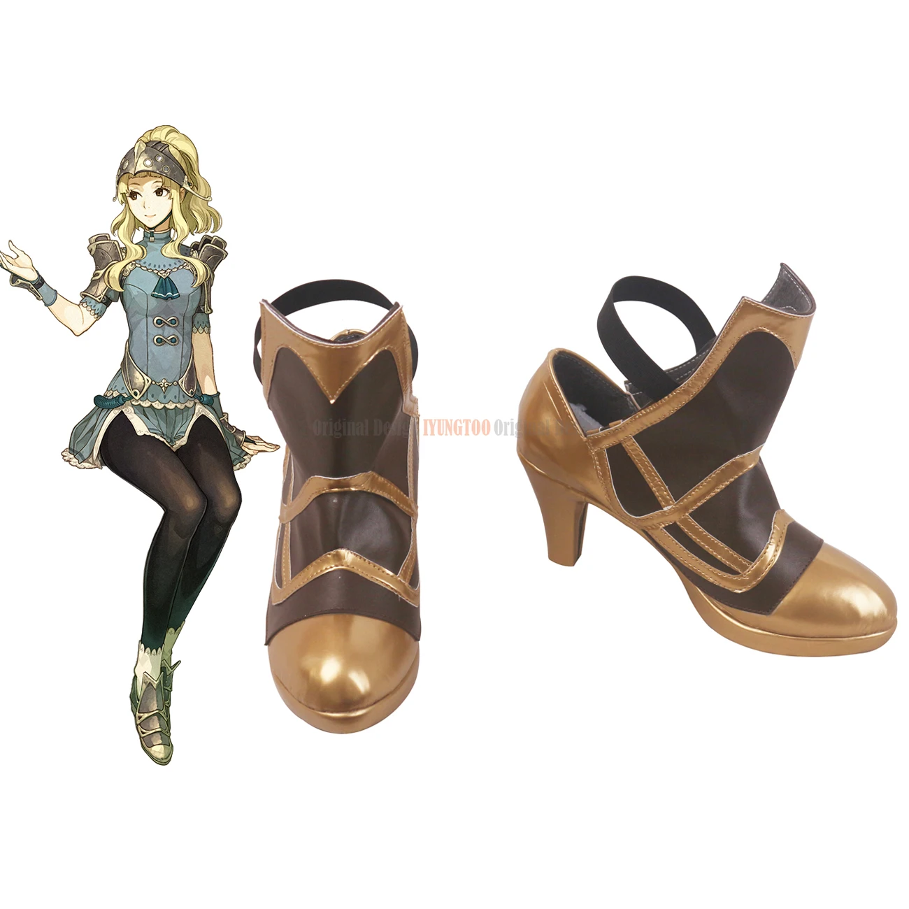 

FE15 Clair Shoes Cosplay Fire Emblem Clair Cosplay Boots High-heeled Shoes Custom Made for Halloween Carnival Cosplay