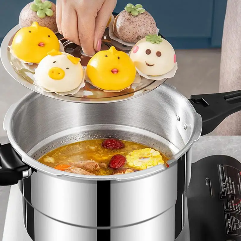 High Pressure Cooker 4.3L Induction Stoves Home Cooker Aluminum Alloy Pressure Canner Cooker Induction Compatible Cookware For