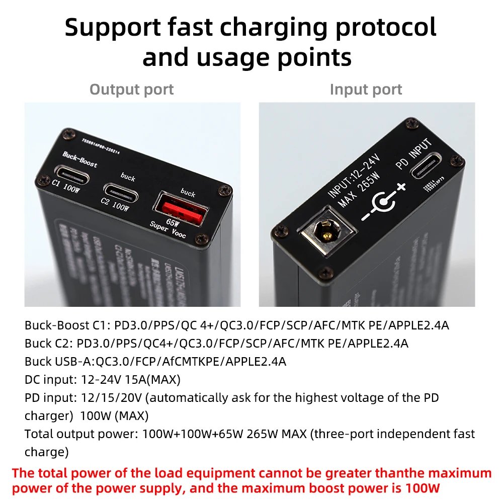 Full Protocol Super Fast Charging Module QC3.0 Desktop Charger Buck-Boost Fast Charging Module Car Charging Module