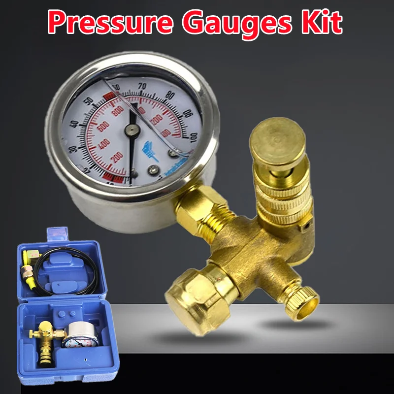 Imagem -02 - Pressão Calibres Kit Nitrogênio Gás de Carregamento Hidráulico Disjuntor Martelo Dispositivo Medição Acessórios Teste Hidráulico Mesa Ferramenta 6mpa