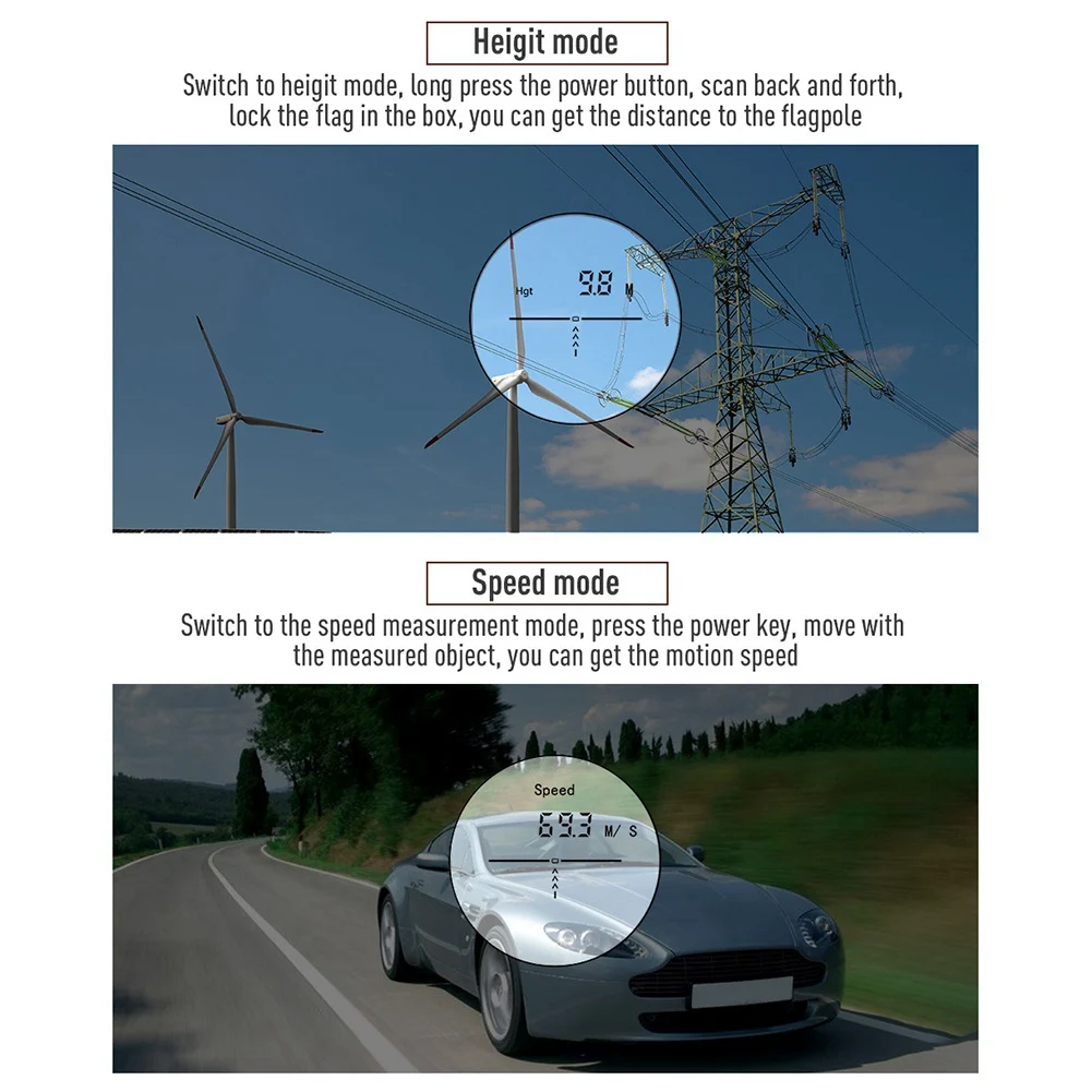 ABMF-портативный лазерный дальномер для гольфа со наклоном 600 м лазерный дальномер для камуфляжа, охоты, спортивного телескопа, монокуляра