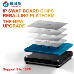 JITONGXUE IP Swap Board Chips Reballing Platform For IP8-15 Series Phone Repair Tools Stencil Kit High Quality