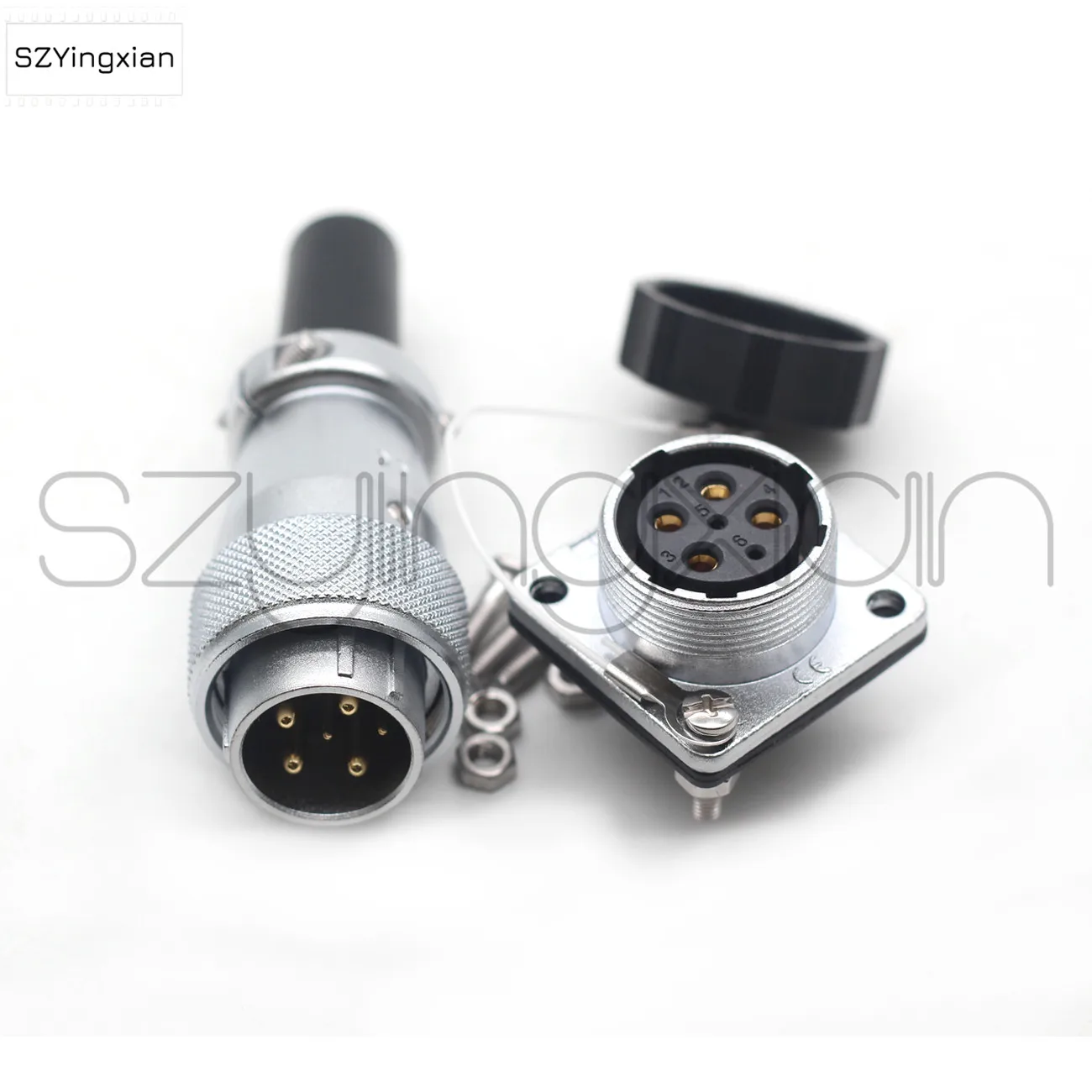 WEIPU WS20 Series 2 3 4 5 7 9 12Pin Male Plug Female Socket M20 Square Panel Mounting Connector Can be Used in Aerospace