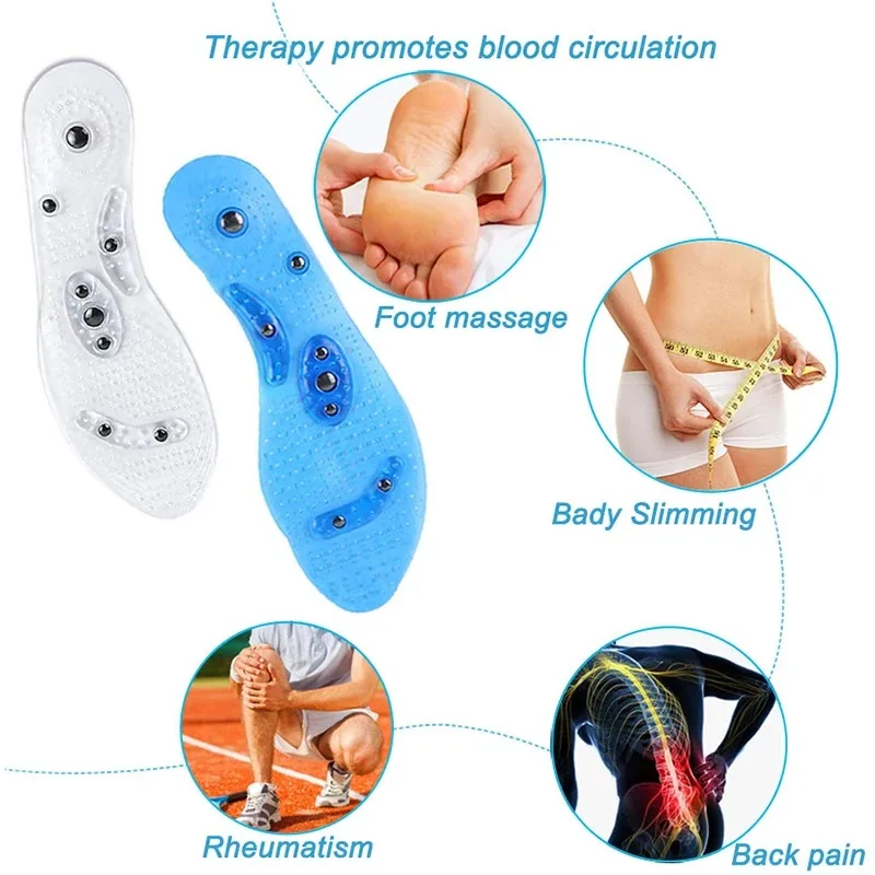 Magnetic Silicone Massage Insoles Orthotic Arch Support Gel Shoe Inserts Foot Therapy Relieve Foot Pain Care Pads