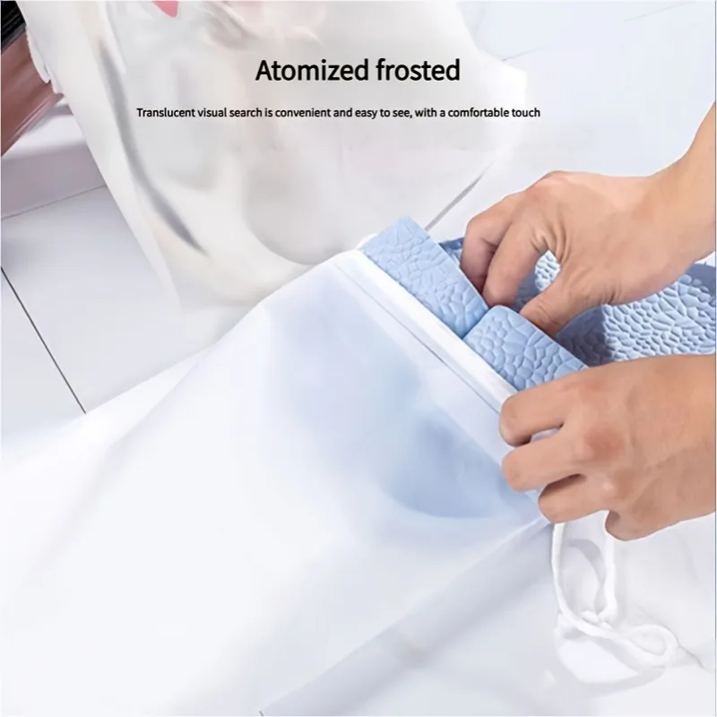 

10 прочных мешков для хранения на завязках - матовые, для путешествий и организации вещей - идеально подходят для одежды, обуви, косметики, хранения обуви.