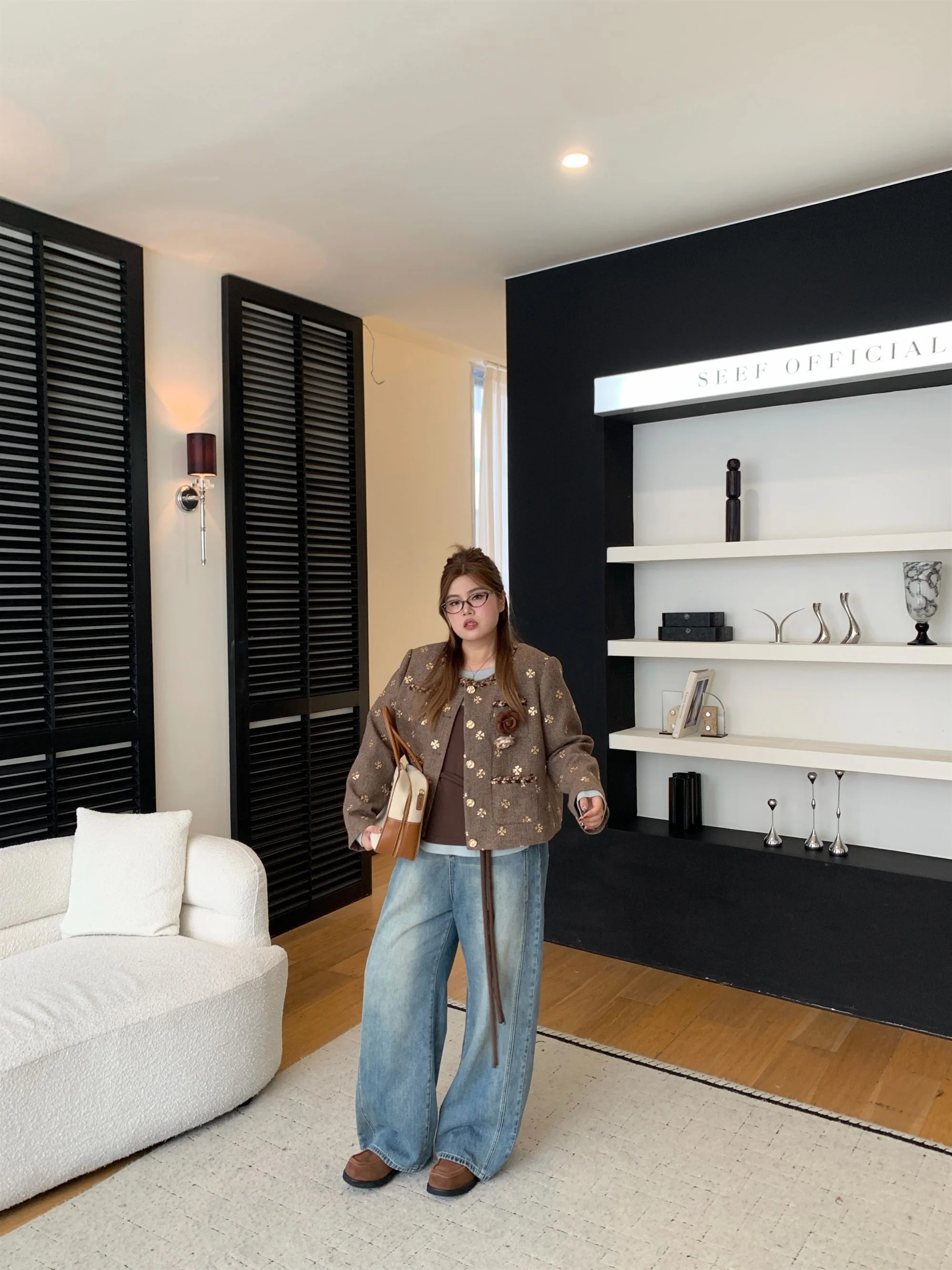 

Пальто женское NailooStudio с пайетками, хлопковое, свободного кроя, больших размеров, осенне-зимняя верхняя одежда, элегантное, для полных женщин