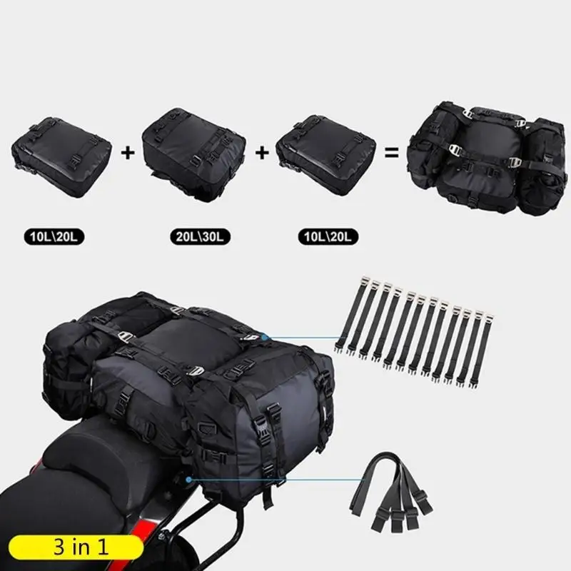 G7NA Wasserdichter Rucksack Hecktaschen Rücksitztasche Hecktasche Roller Gepäck – Detail 4