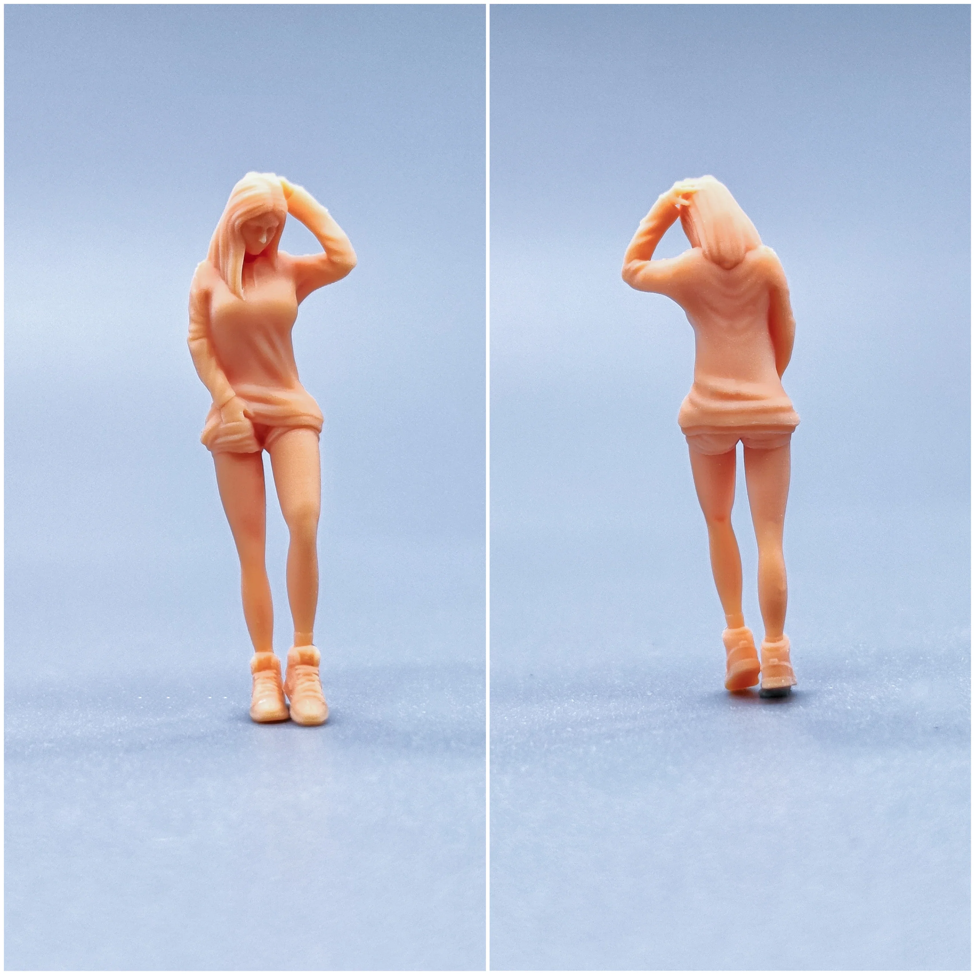 1/64 1/50 1/43 Figuren Maßstab Modell Harz N Notizen auf Flirten mit Mädchen ungefärbte Miniaturen Diorama handbemalt V519