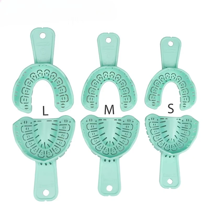 Portable 2-piece Complete Set of Upper and Lower Impression Trays, Disposable L/M/S Size, Laboratory Implantation Trays s