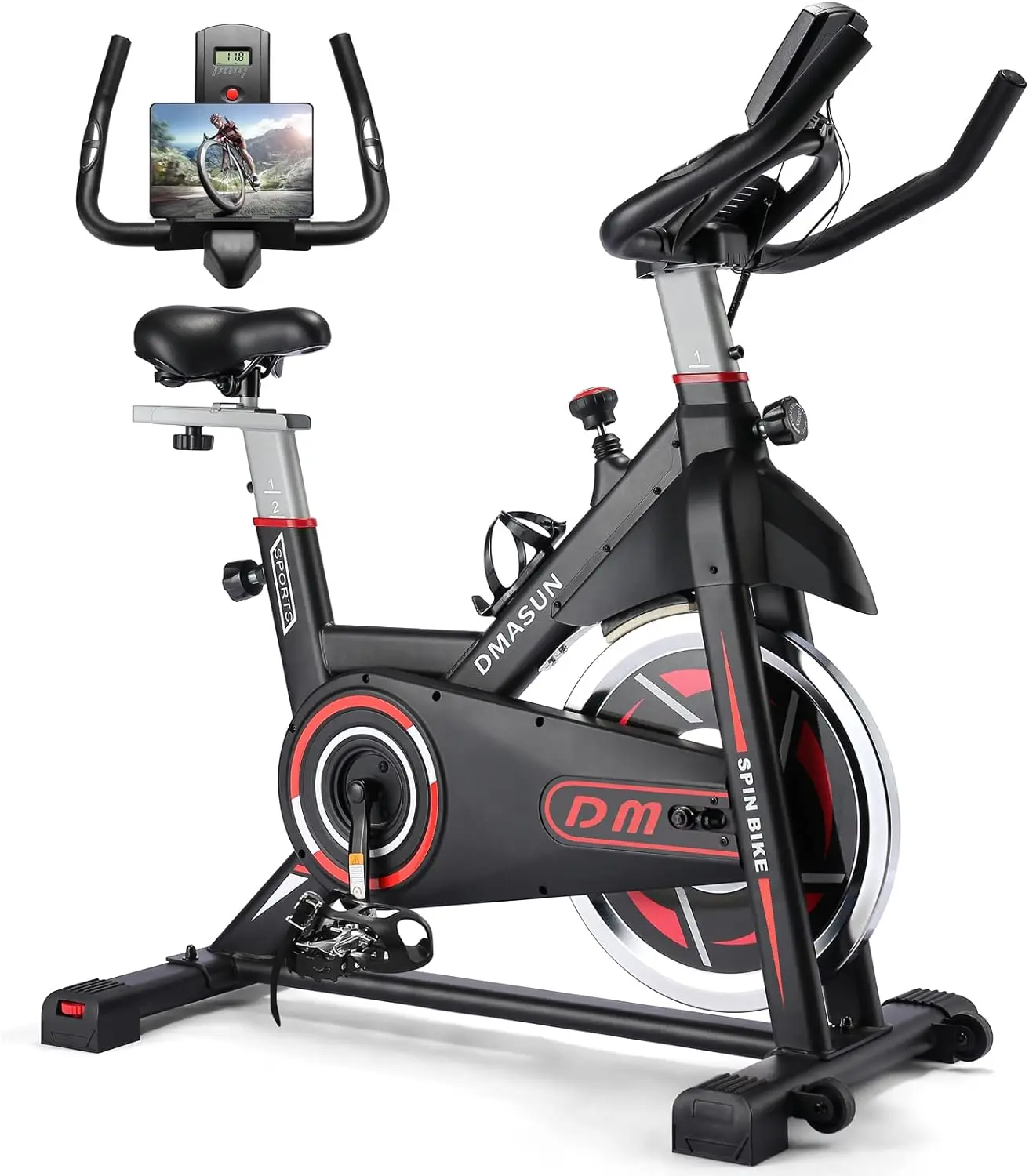 

Exercise Bike, Plus Magnetic Resistance/Brake Pad Indoor Cycling Bike Stationary, Cycle Bike with Comfortable Seat