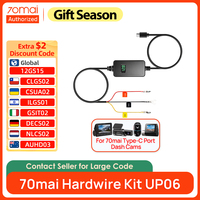 70mai Hardwire Kit UP06 Parking Surveillance Cable for 70mai Type-C Port Dash Cams Support Real-time Voltage Display