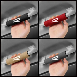 1pcs Suede Leather Car Handle Protective Cover Pull Gloves New R logo for VW Volkswagen Golf 8 MK8 Auto Interior Accessories