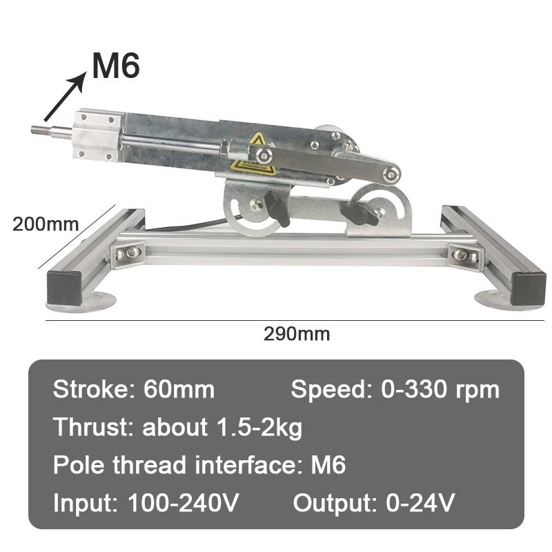 Telescopic Sex Machine with Power Stand 60mm Stroke Big Thrust Variable Speed DC 24V Reciprocating Linear Actuator DIY Sex Toys