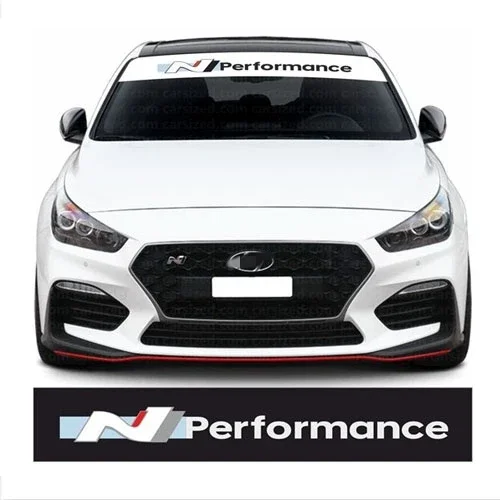 Car Styling Vinyl Sticker for N Performance Racing Front Glass Auto Front File Windshield Visor Window Decals