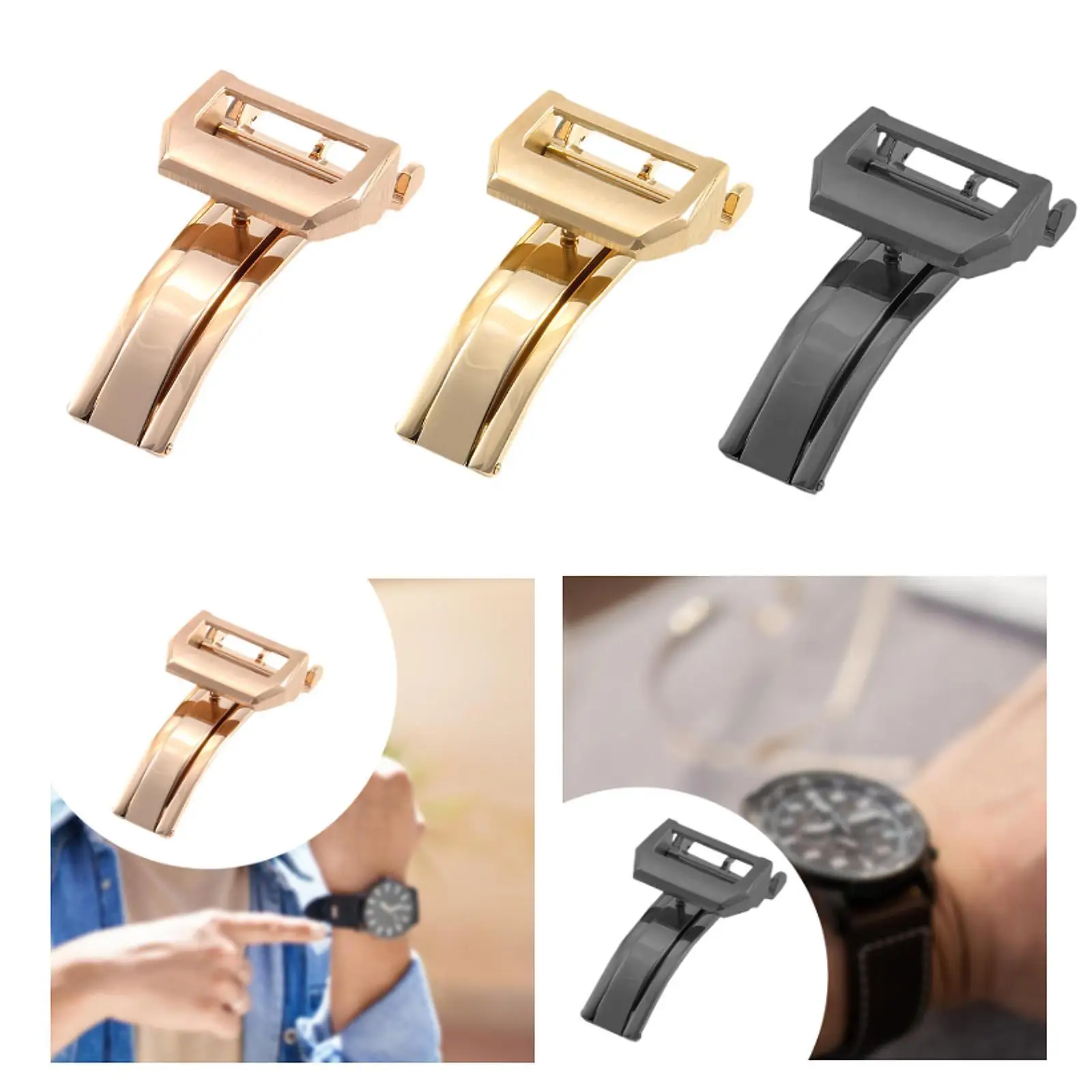Folding Clasp Fittings Sturdy Rust Resistant Lightweight Easy to Install Utility Watch Band Buckle for Watchband Little Prince