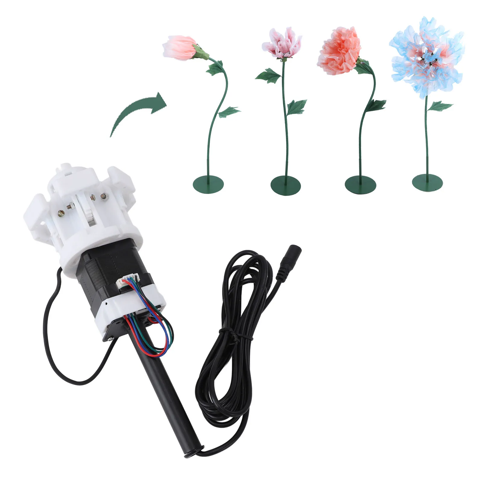 Mechanical Moving Flowers Motor DIY Artificial Flower Automatic Open Closing Motor Adjustable Control System for Wedding Props